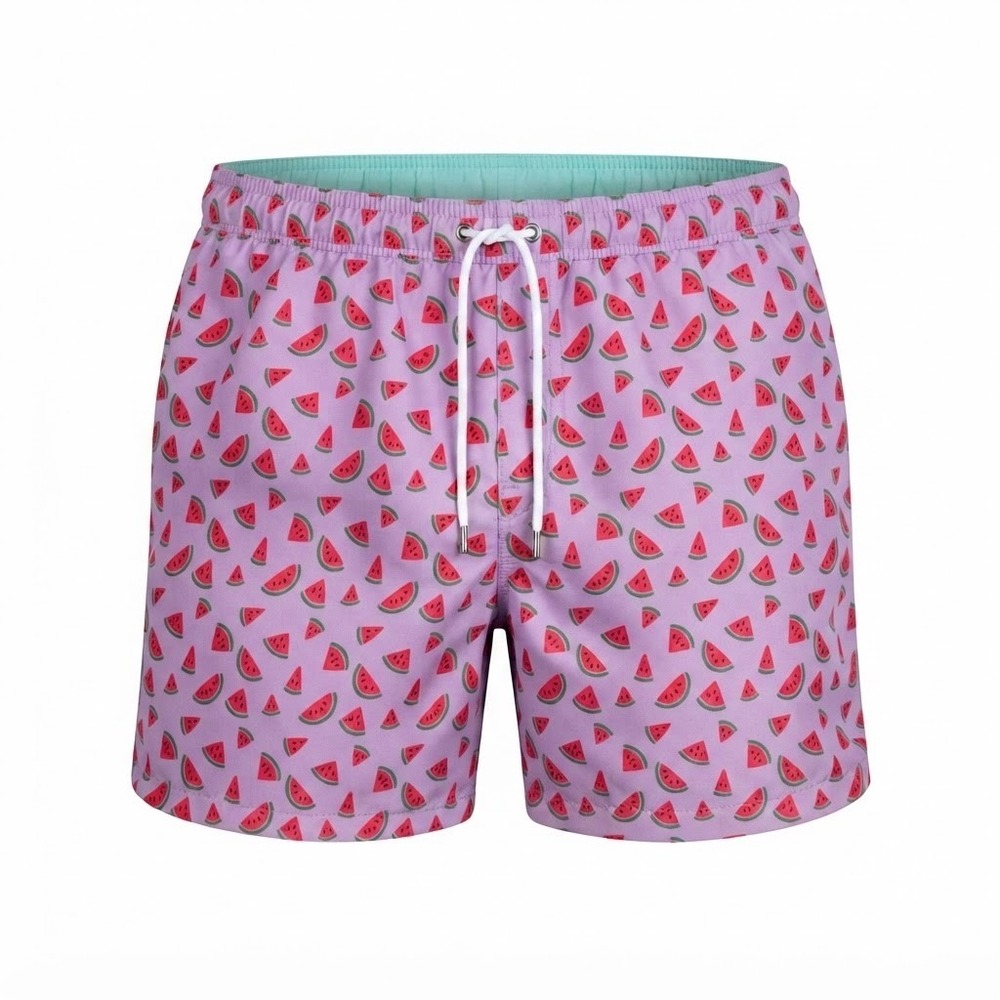 Bonobos Mens XL Purple Watermelon 7 Inch Inseam Swim Trunks Board Shorts - IW
